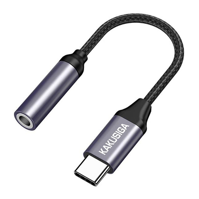 Product Αντάπτορας USB Kakusiga USB-C σε 3.5mm KSC-428, Γκρι base image