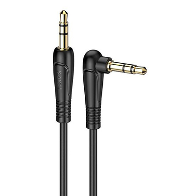 Product Καλώδιο Ήχου Kakusiga 3.5mm KSC-521, Aux, 90°, Hifi 1M, Μαύρο base image