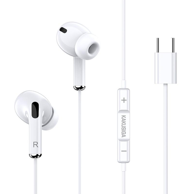 Product Handsfree Ακουστικά Kakusiga KSC-727, USB-C, 14.2Mm, 1.2M, Λευκά base image