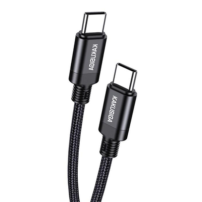 Product Καλώδιο USB-C Kakusiga σε USB-C KSC-970, 60W, 480Mbps, 1M, Μαύρο base image