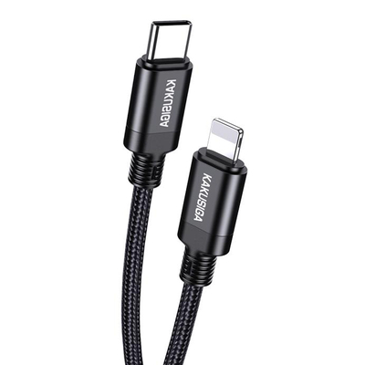 Product Καλώδιο Lightning Kakusiga σε USB-C KSC-970, 27W, 480Mbps, 1M, Μαύρο base image