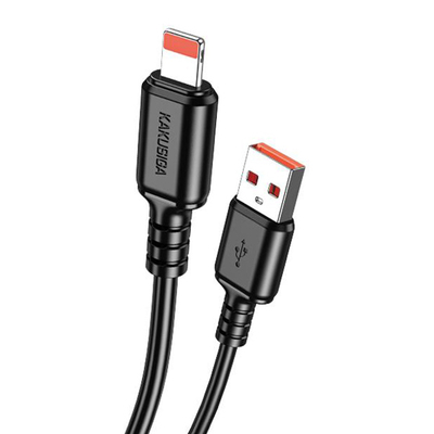 Product Καλώδιο Lightning Kakusiga σε USB KSC-982, 3A, 480Mbps, 1M, Μαύρο base image