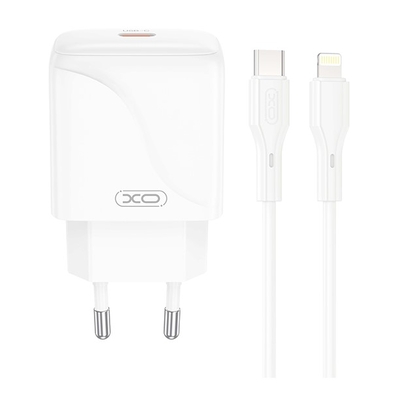 Product Φορτιστής Πρίζας XO L141 Γρήγορης Φόρτισης USB-C 20W με Καλώδιο Lightning base image