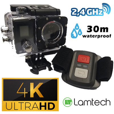 Product Action Camera Lamtech 4K DUO With Wi-Fi & 2.4G REMOTE CONTROL base image