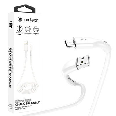 Product Καλώδιo USB Lamtech Data Micro 1m WHITE base image