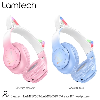 Product Headphones Lamtech Bt5.3 Kids Crystal Blue Doggy Dog base image