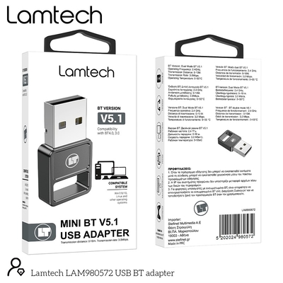 Product Bluetooth Adapter Lamtech Mini V5.1 USB base image