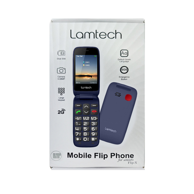 Product Κινητό Lamtech Flip Blue 2.8' With Bt, Fm Radio, Sos, 1400 Mah, Gr Menu Flip-X base image