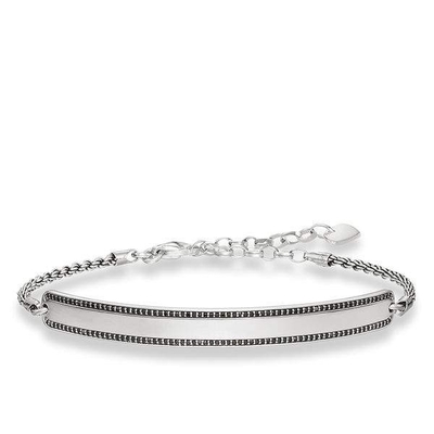 Product Βραχιόλι Unisex Thomas Sabo 000964311L21V (19cm) από Ασήμι Silver, Black base image