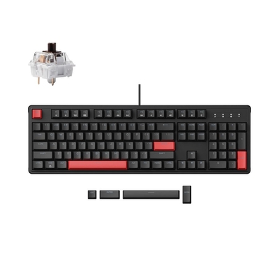 Product Πληκτρολόγιο Lemokey X3 (X3-A3) QMK/VIA Wired Mechanical full 100% Brown Switch US Layout base image