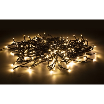 Product Λαμπάκια Nordic Home Γιρλάντα 120 Led Θερμό Λευκό Φως Με Μαύρο Καλώδιο 15m Lgt-111 base image