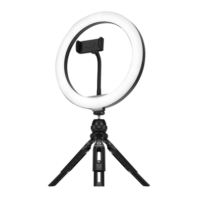Product Ring Light Streamplify Light 10 Streaming - Black - 26cm & tripod - selfie stick base image