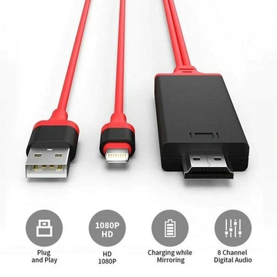 Product Adapter Lightning to HDMI M/M Red base image
