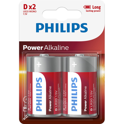 Product Μπαταρία Αλκαλική Philips LR20P2B/GRS υψηλής απόδοσης 2τμχ D base image