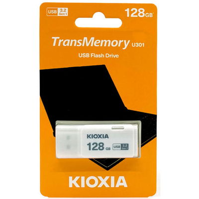 Product USB Flash 128GB Kioxia 3.2 HAYABUSA WHITE U301 base image