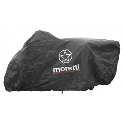 Product Κουκούλα Μηχανής Moretti LXMA2753 με θήκη, L 246x104x127cm, μαύρη base image