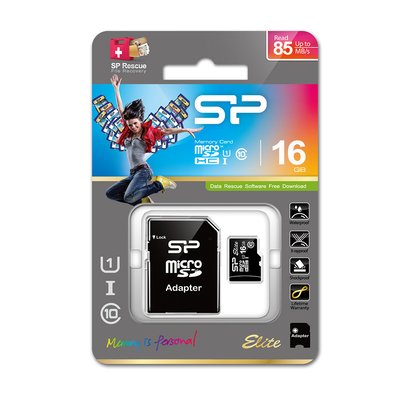 Product Κάρτα Μνήμης MicroSDHC 16GB Silicon Power UHS-1 Elite/class10 w/adapt base image