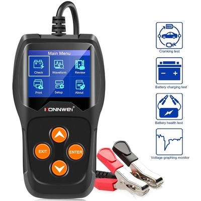 Product Ψηφιακός Ελεγκτής Μπαταριών Konnwei Auto/Moto με Κροκοδειλάκια 12V KW600 base image