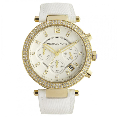 Product Γυναικείο Ρολόι Michael Kors Mk2290 (40mm) Δερμάτινο Λουράκι Λευκό base image