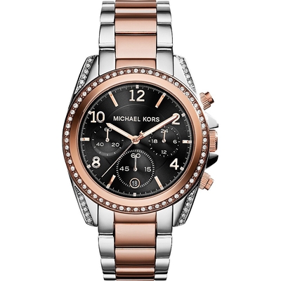Product Γυναικείο Ρολόι Michael Kors Mk6093 (39mm) Μεταλλικό Μπρασελέ Ροζ Χρυσό / Ασημί base image