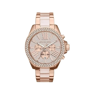Product Γυναικείο Ρολόι Michael Kors Mk6096 (42mm) Μεταλλικό Μπρασελέ Ροζ base image