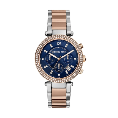 Product Γυναικείο Ρολόι Michael Kors Mk6141 (39mm) Μεταλλικό Μπρασελέ Ασημί-Ροζ Χρυσό base image