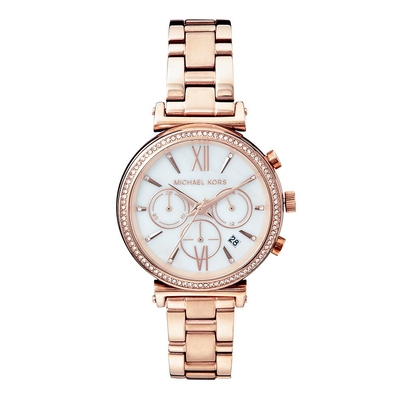 Product Γυναικείο Ρολόι Michael Kors Mk6576 (39mm) Μεταλλικό Μπρασελέ Ροζ base image