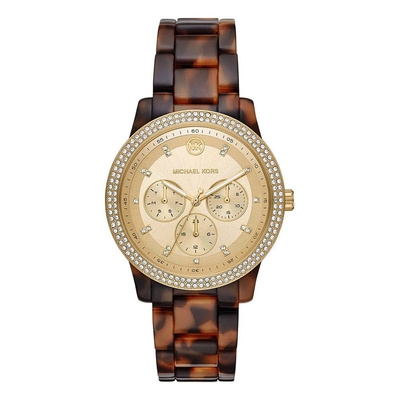 Product Γυναικείο Ρολόι Michael Kors Mk6816 (40mm) Καουτσούκ Λουράκι Καφέ base image