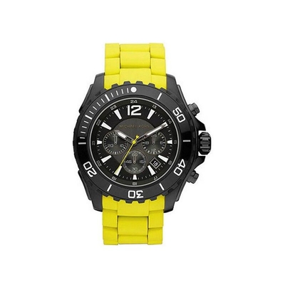 Product Ανδρικό Ρολόι Michael Kors Mk8235 (47mm) Μεταλλικό Μπρασελέ/Καουτσούκ Κίτρινο base image