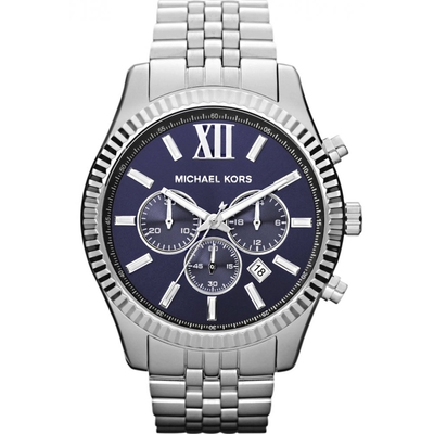 Product Ανδρικό Ρολόι Michael Kors Mk8280 (45mm) Μεταλλικό Μπρασελέ Ασημί base image