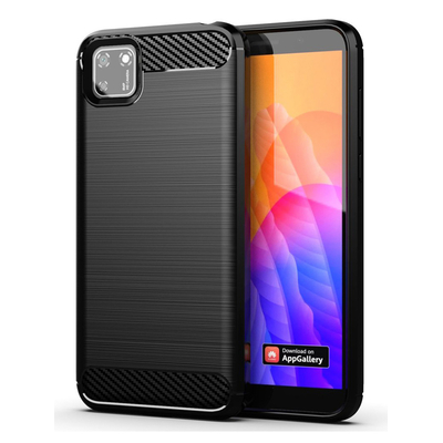 Product Θήκη Κινητού Powertech Carbon Flex MOB-1523, Huawei Y5p, μαύρη base image