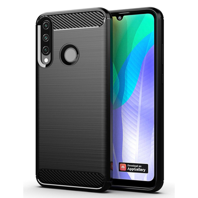 Product Θήκη Κινητού Powertech Carbon Flex MOB-1524, Huawei Y6p, μαύρη base image
