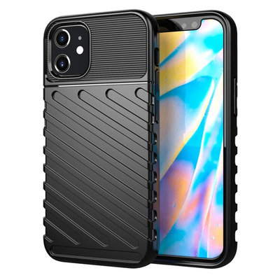 Product Θήκη Κινητού Powertech Carbon MOB-1558 για iPhone 12 min, μαύρη base image