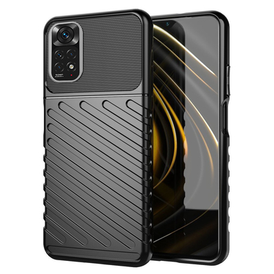 Product Θήκη Κινητού Powertech Thunder MOB-1737 για Xiaomi Note 11 5G/M4 Pro 5G, μαύρη base image