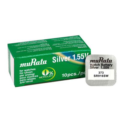 Product Μπαταρίες Ρολογιών Murata Silver Oxide SR916SW, 1.55V, No373, 10τμχ base image