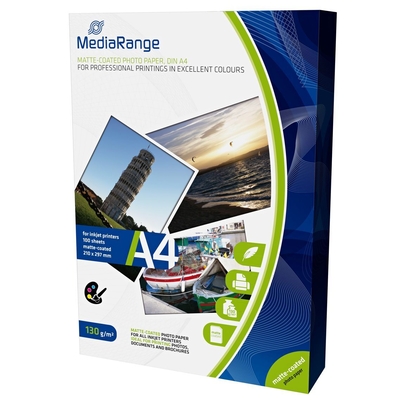 Product Φωτογραφικό χαρτί MediaRange DIN A4 PP MATT, 130g, 100τμχ base image