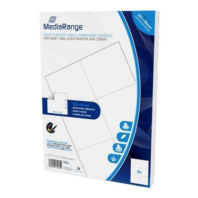 Product Ετικέτες πολλαπλών χρήσεων MediaRange MRINK144, 105x99mm, 300τμχ base image