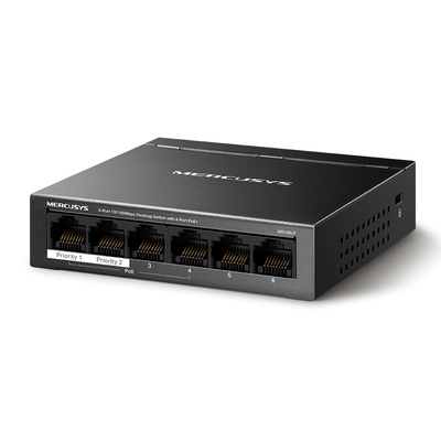 Product Network Switch Mercusys Desktop MS106LP, 6x 10/100 Mbps, PoE+, Ver. 1.0 base image