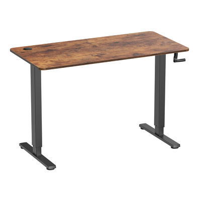 Product Γραφείο Brateck N12-22RE-B με ρυθμιζόμενο ύψος, 120x60x72~114cm, Μαύρο/καφέ ξύλινο base image