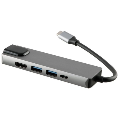 Product Docking Station NSP N18 5 IN 1 (8340284) Type-C σε USB 3.0, με RJ45, PD, 2 USB 3.0 και HDMI 4K base image