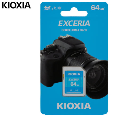 Product Κάρτα Μνήμης SD 64GB Kioxia EXCERIA UHS I 100MBs base image