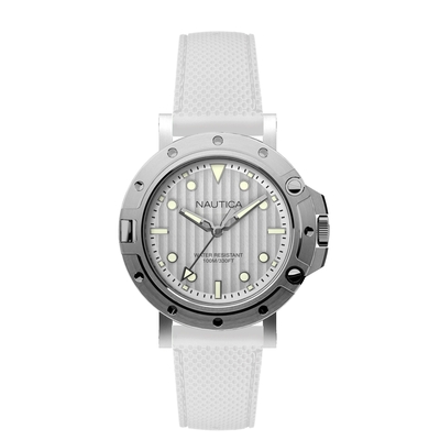 Product Ρολόι Unisex Nautica Nad12548G (40mm) Καουτσούκ Λουράκι Λευκό base image