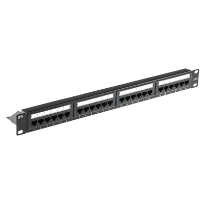 Product Patch Panel Powertech Netw-0027 Για Rack 19"/1U, 24 Θυρών, Cat 6 Utp, Μαύρο base image
