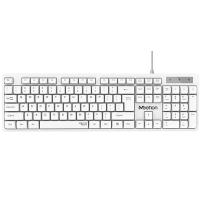Product Πληκτρολόγιο Ενσύρματο Meetion MT-K300 Standard USB Λευκό base image