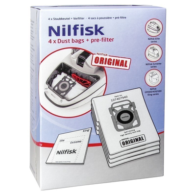 Product Σακούλες Για Ηλεκτρική Σκούπα Nilfisk Ultra Dustbag 4+1 for Elite base image