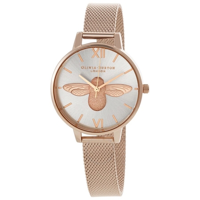 Product Γυναικείο Ρολόι Olivia Burton Ob16Am161 (34mm) Μεταλλικό Μπρασελέ Ροζ base image