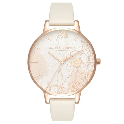 Product Γυναικείο Ρολόι Olivia Burton Ob16Vm25 (38mm) Δερμάτινο Λουράκι Μπεζ base image