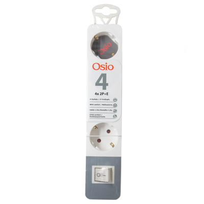 Product Πολύπριζο Με Διακόπτη Osio OPS-2004 Πολύπριζο 4 θέσεων με παιδική προστασία, και καλώδιο 1.5 m base image