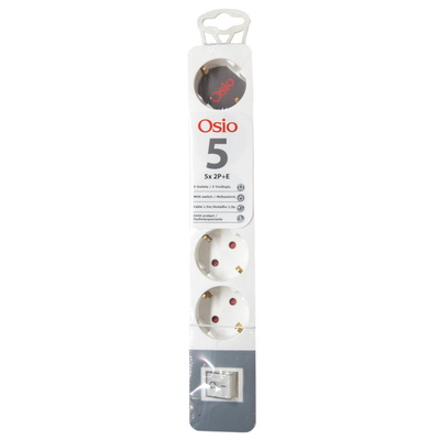 Product Πολύπριζο Με Διακόπτη Osio OPS-2005 Πολύπριζο 5 θέσεων με παιδική προστασία, και καλώδιο 1.5 m base image