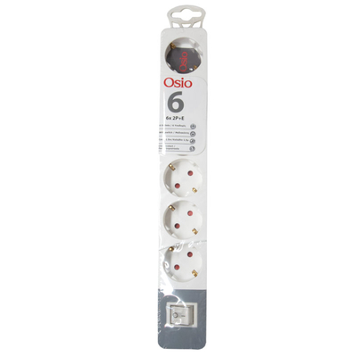 Product Πολύπριζο Με Διακόπτη Osio OPS-2006 Πολύπριζο 6 θέσεων με παιδική προστασία, και καλώδιο 1.5 m base image